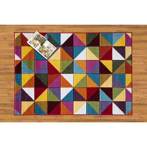 Milano Rugs Multi Colour Geometric Triangle Area Rug Wayfair.co.uk